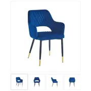 Krzesło tapicerowane niebieskie K3-FX 3d
